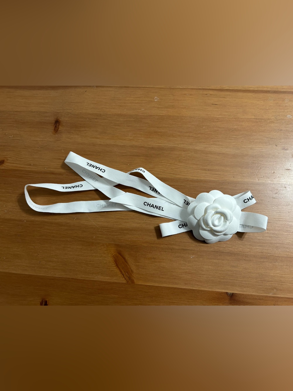 Chanel ribbon and flower